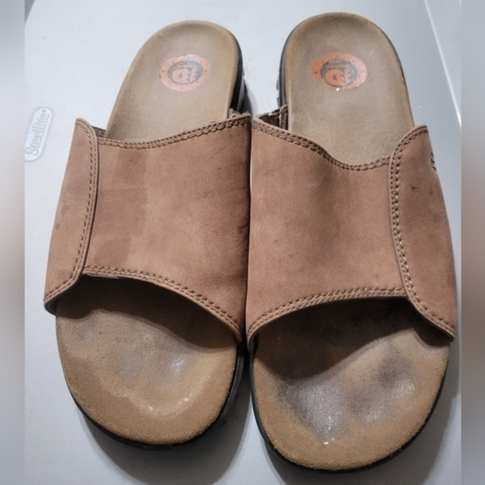 Dunham suede Leather Slides Abzorb Size 11‎